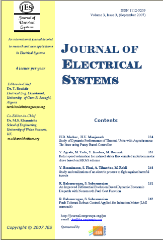 Journal Of Electrical Systems雜志