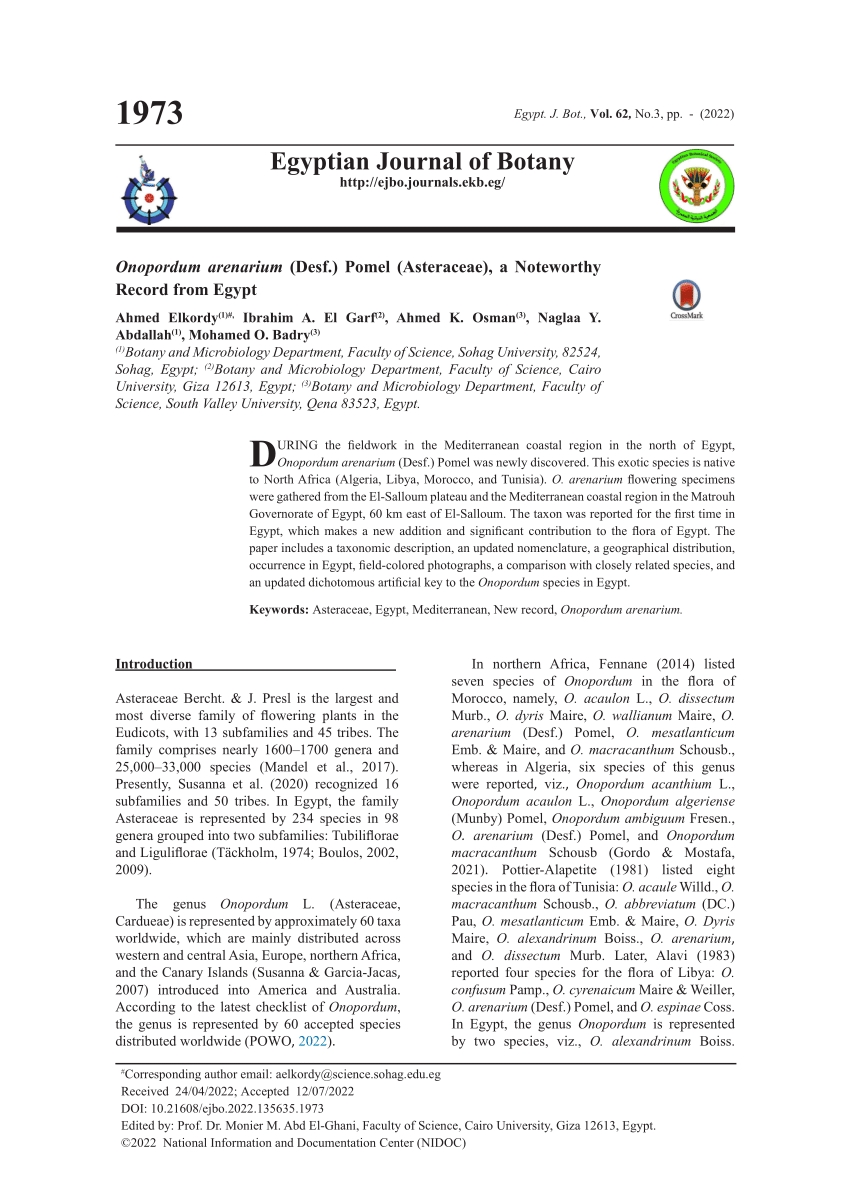 Egyptian Journal Of Botany